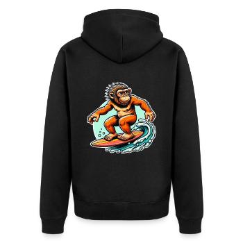Surfeurs de Néandertal - Veste à capuche bio Premium Unisexe - noir - Dos - Nico (187cm)