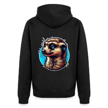 Suricate - Veste à capuche bio Premium Unisexe - noir - Dos - Nico (187cm)