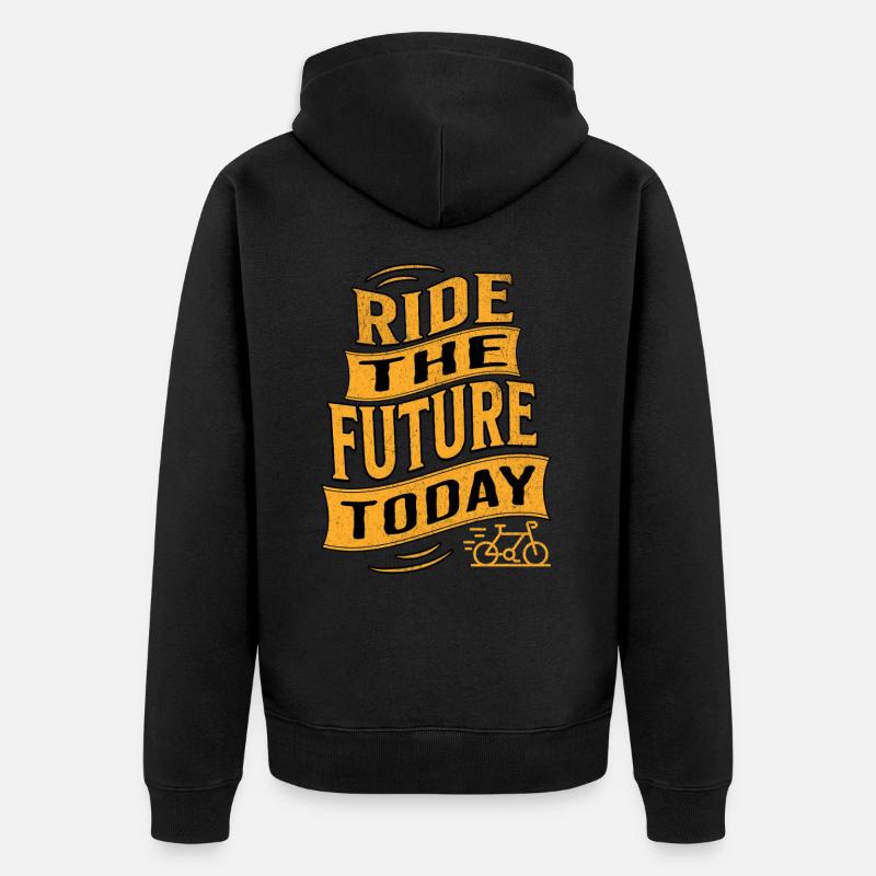 E-Bike E-Biker - Unisex Premium Bio Zip Hoodie - Schwarz