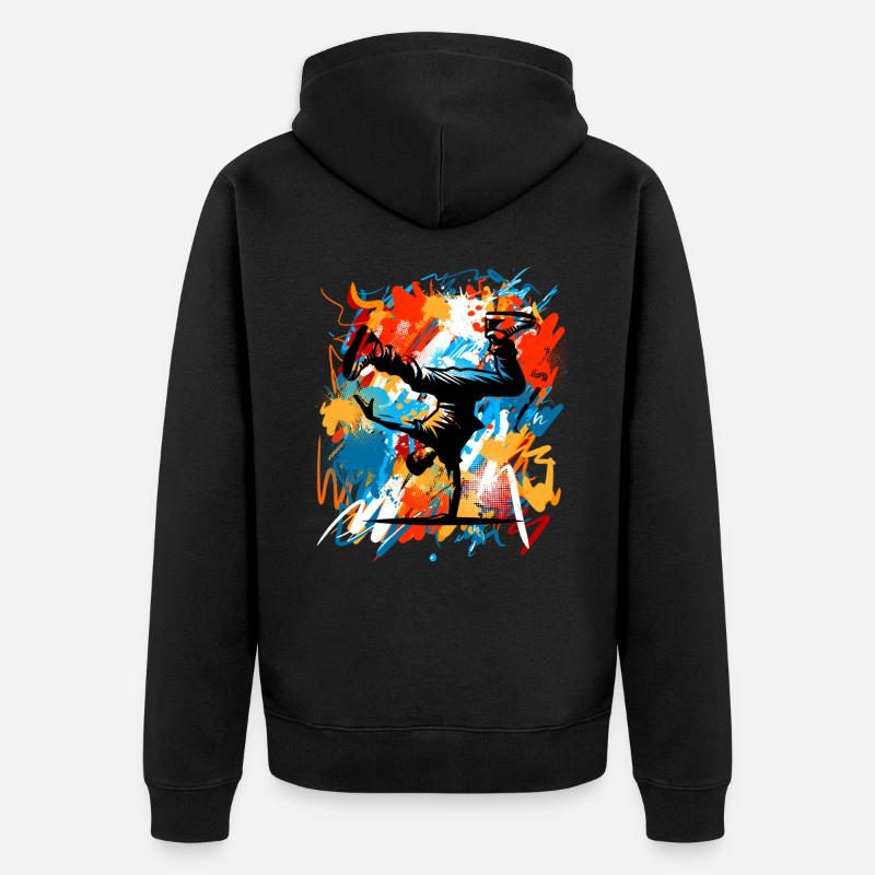 Breakdance - Veste à capuche bio Premium Unisexe - noir