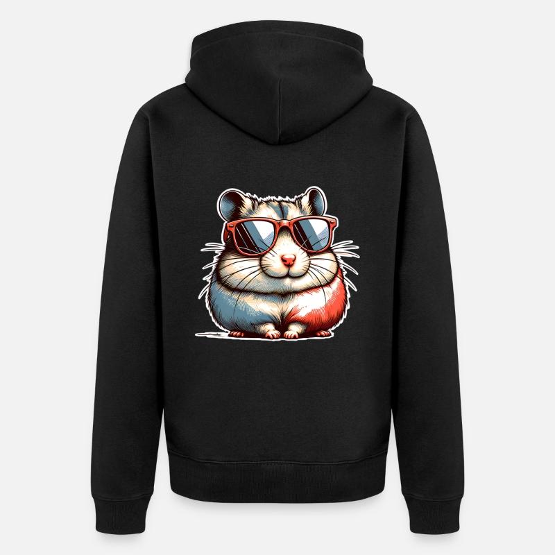 Hamster - Unisex Premium Bio Zip Hoodie - Schwarz