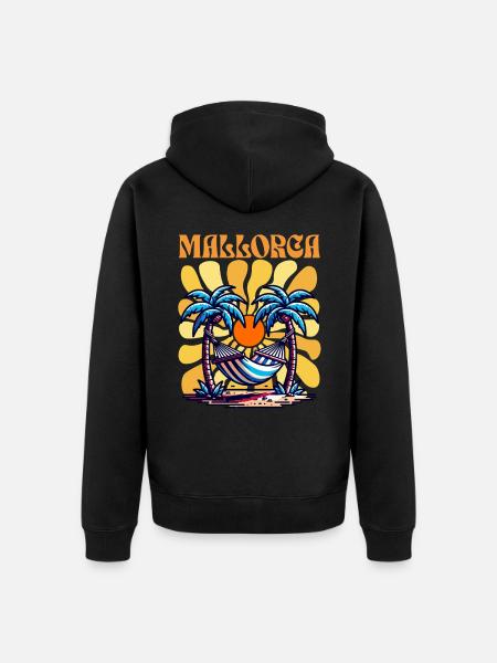 Majorca - Unisex Premium Organic Zip Hoodie - black