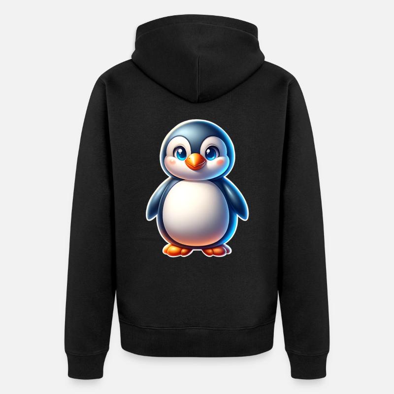 Pingouin - Veste à capuche bio Premium Unisexe - noir