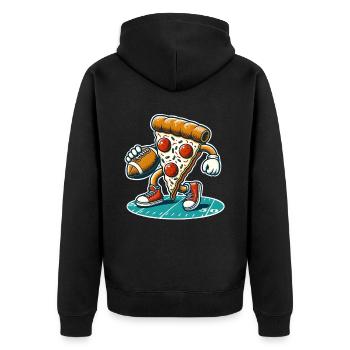 Football Pizza - Veste à capuche bio Premium Unisexe - noir - Dos - Nico (187cm)