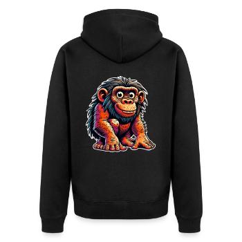 Neandertal - Veste à capuche bio Premium Unisexe - noir - Dos - Nico (187cm)