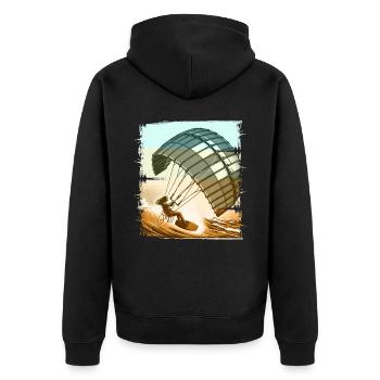 Kitesurf Kitesurfer Kiteboard - Veste à capuche bio Premium Unisexe - noir - Dos - Nico (187cm)