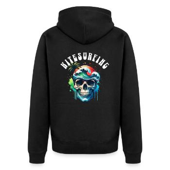 Kitesurf Kitesurfer Kiteboard - Veste à capuche bio Premium Unisexe - noir - Dos - Nico (187cm)