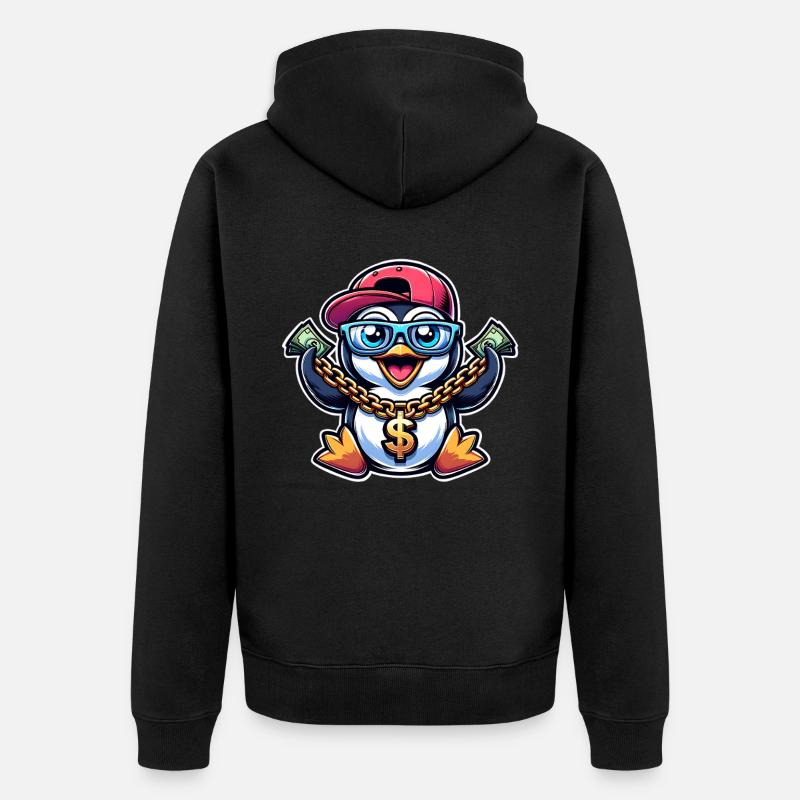 Pingouin - Veste à capuche bio Premium Unisexe - noir