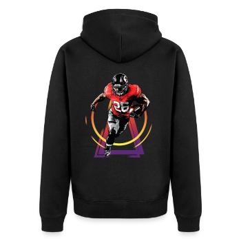 Joueur de football américain USA America Sports - Veste à capuche bio Premium Unisexe - noir - Dos - Nico (187cm)
