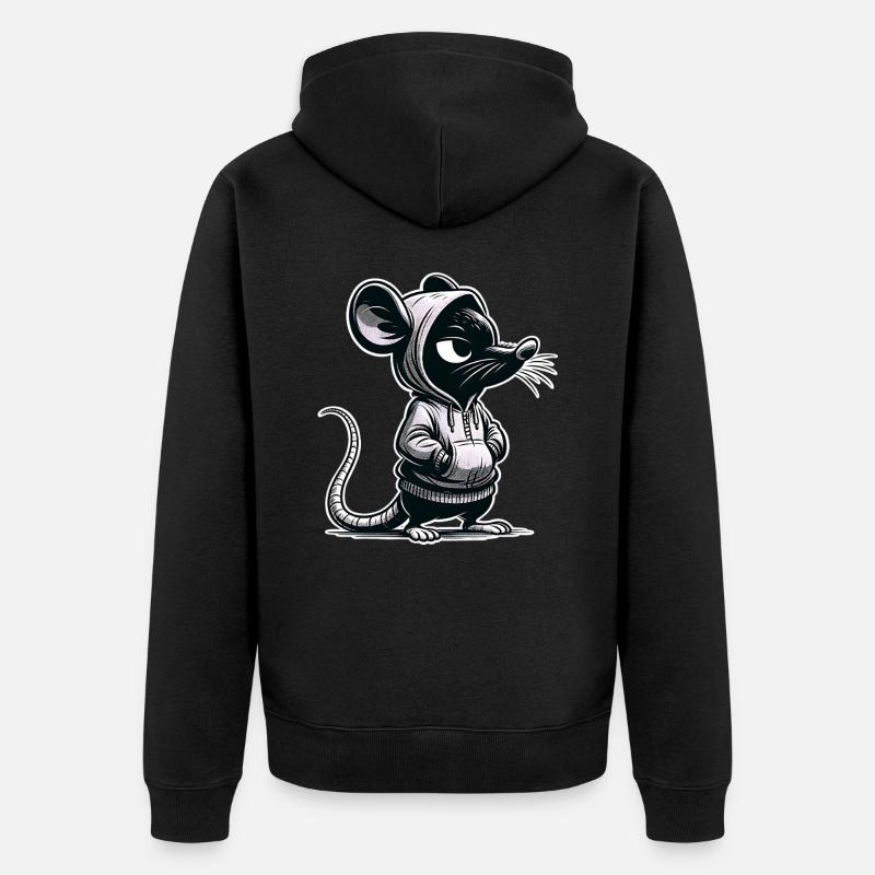 Souris - Veste à capuche bio Premium Unisexe - noir