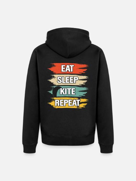 Kitesurfer Kiteboard Kitesurfing Kitesurf - Unisex Premium Organic Zip Hoodie - black