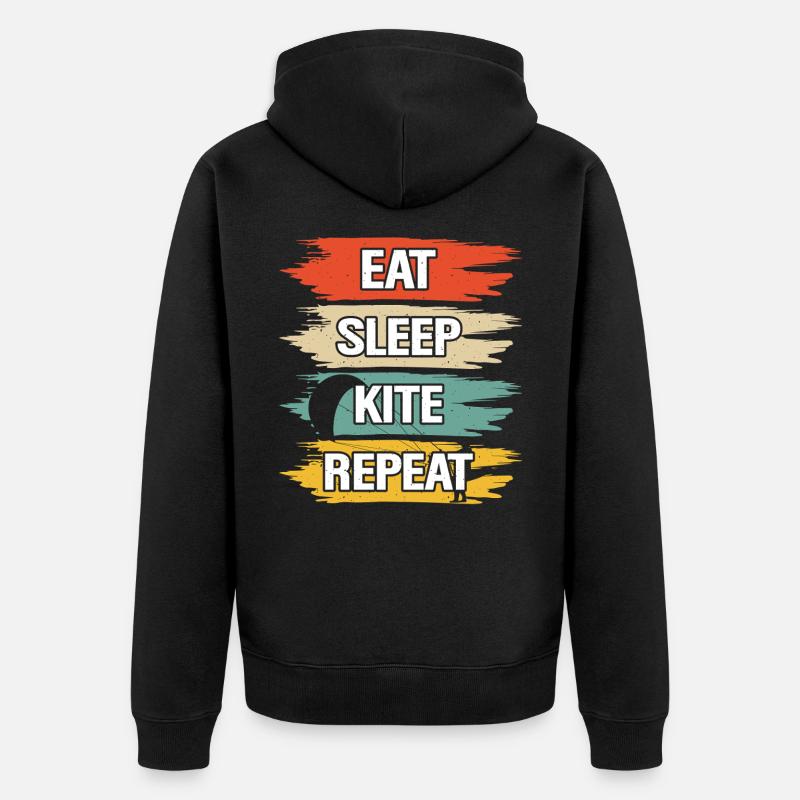 Kitesurfeur Kiteboard Kitesurf Kitesurf - Veste à capuche bio Premium Unisexe - noir