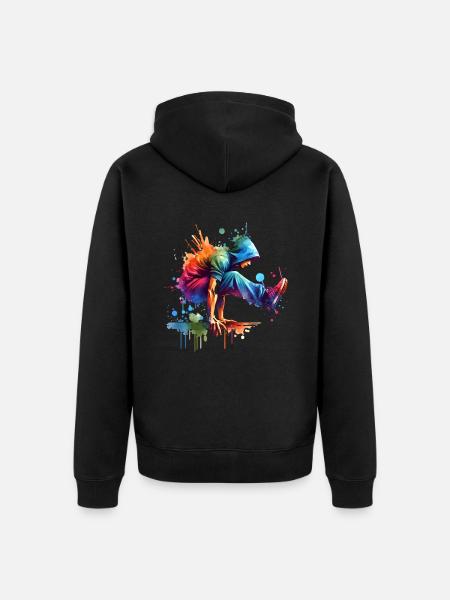 Parkour - Unisex Premium Organic Zip Hoodie - black
