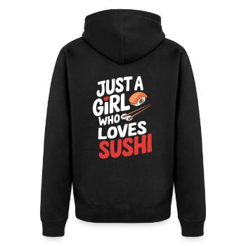 Sushi - Veste à capuche bio Premium Unisexe - noir - Dos - Nico (187cm)
