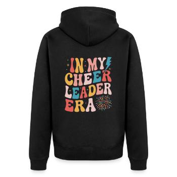 Cheerleader - Unisex Premium Bio Zip Hoodie - Schwarz - Hinten - Nico (187cm)