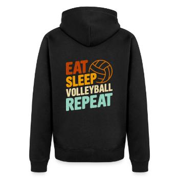 Volley-ball - Veste à capuche bio Premium Unisexe - noir - Dos - Nico (187cm)