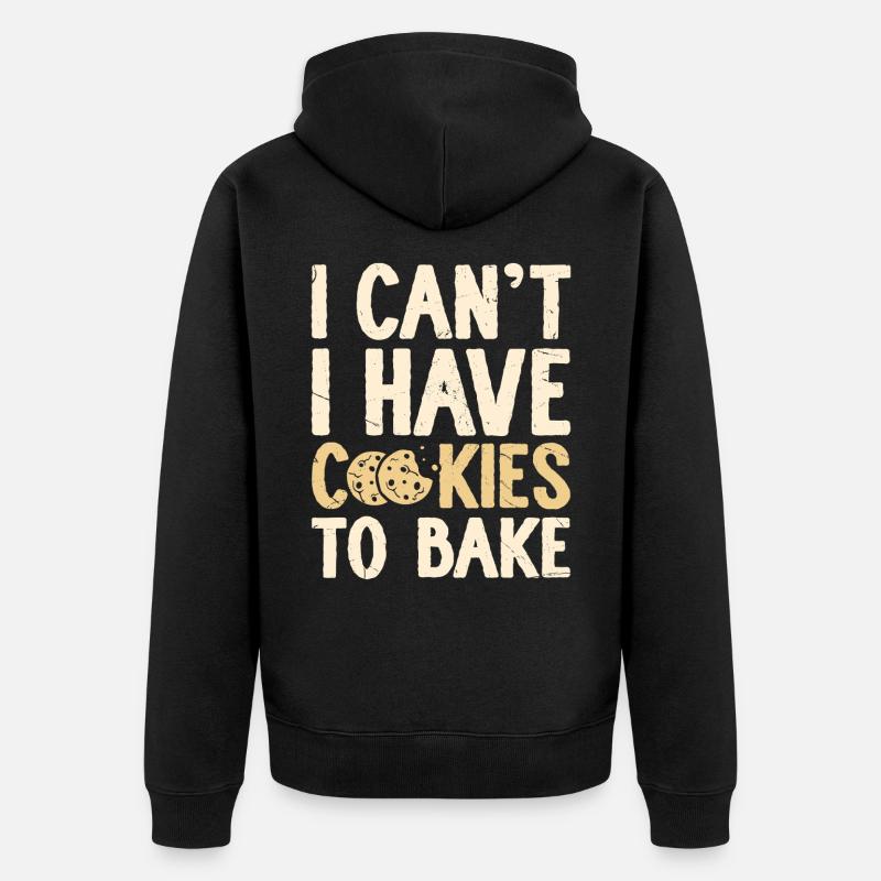 Backen Bäcker Bäckerei - Unisex Premium Bio Zip Hoodie - Schwarz