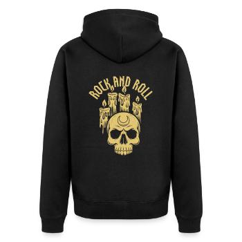 Rock and roll - Veste à capuche bio Premium Unisexe - noir - Dos - Nico (187cm)