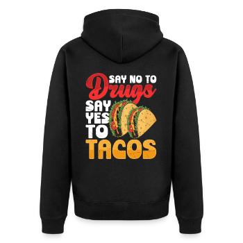 Tacos - Veste à capuche bio Premium Unisexe - noir - Dos - Nico (187cm)