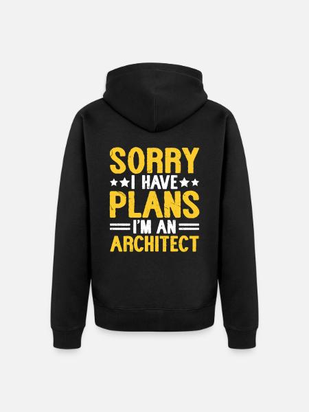 Architect - Unisex Premium Organic Zip Hoodie - black