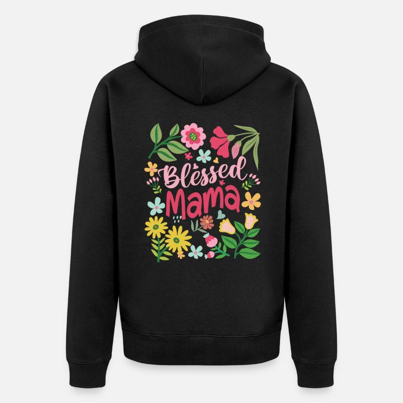Mama - Unisex Premium Bio Zip Hoodie - Schwarz