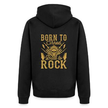 Rock and roll - Veste à capuche bio Premium Unisexe - noir - Dos - Nico (187cm)