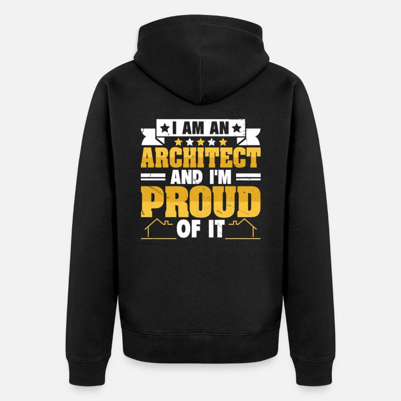 architecte - Veste à capuche bio Premium Unisexe - noir