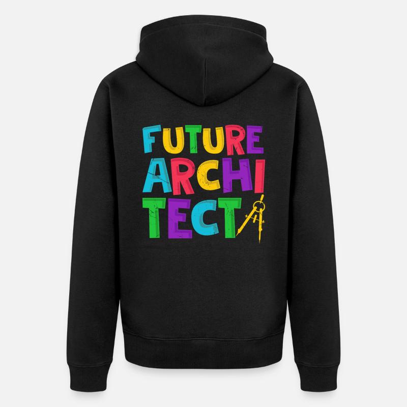 Architecte - Veste à capuche bio Premium Unisexe - noir