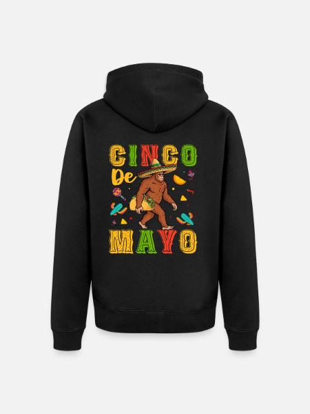 Cino De Mayo - Unisex Premium Organic Zip Hoodie - black