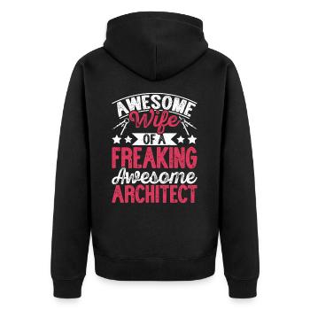 Architecte - Veste à capuche bio Premium Unisexe - noir - Dos - Nico (187cm)
