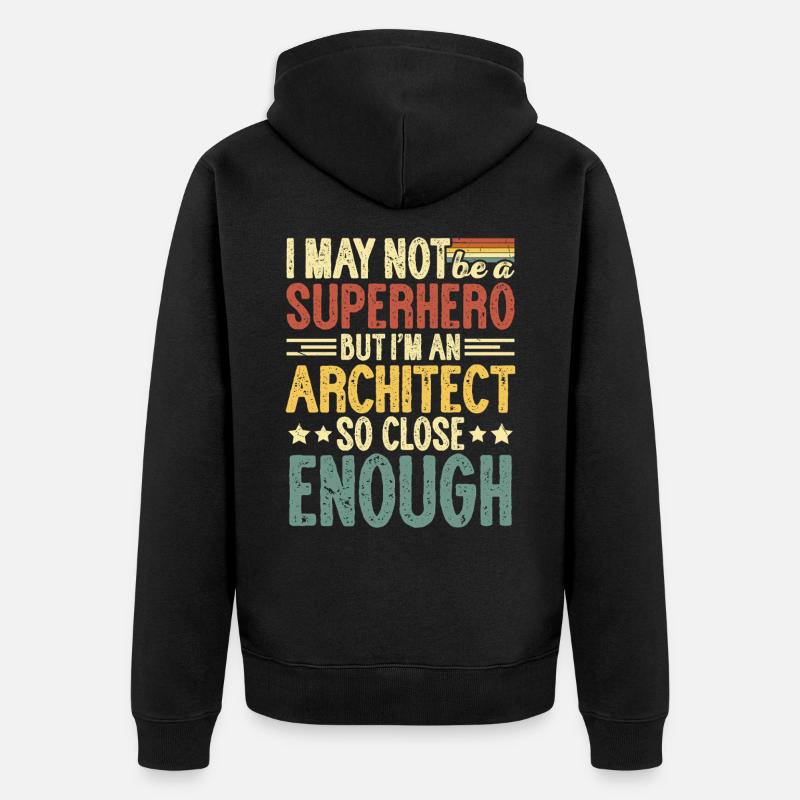 Architecte - Veste à capuche bio Premium Unisexe - noir