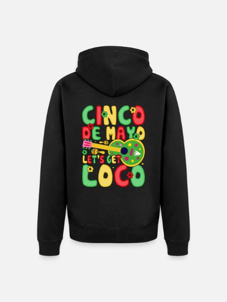 Cinco De Mayo - Unisex Premium Organic Zip Hoodie - black