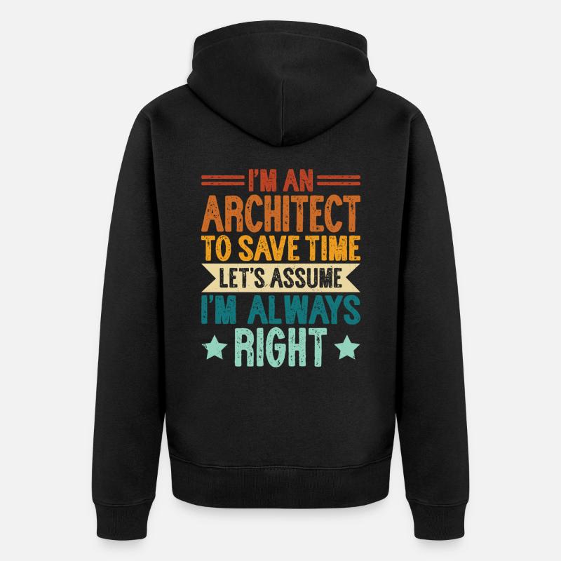 Architecte - Veste à capuche bio Premium Unisexe - noir