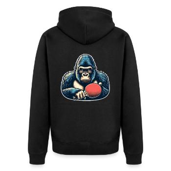 Table tennis - Unisex Premium Organic Zip Hoodie - black - Back - Nico (187cm)