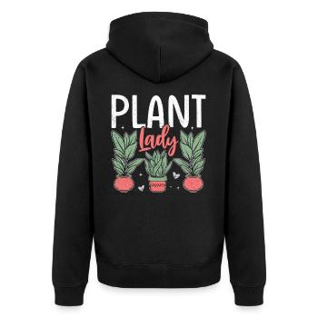 Dame des plantes - Veste à capuche bio Premium Unisexe - noir - Dos - Nico (187cm)