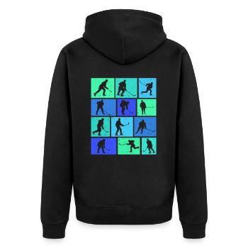 Hockey - Veste à capuche bio Premium Unisexe - noir - Dos - Nico (187cm)