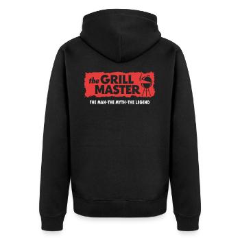 Le dicton culte des grillades Grillmaster BBQ - Veste à capuche bio Premium Unisexe - noir - Dos - Nico (187cm)