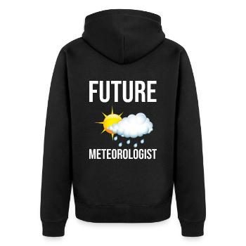 Future meteorologist - Unisex Premium Organic Zip Hoodie - black - Back - Nico (187cm)