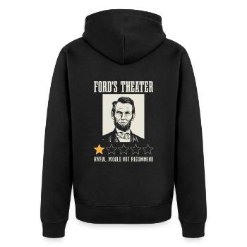 Theater Terrible ne recommanderait pas - Veste à capuche bio Premium Unisexe - noir - Dos - Nico (187cm)