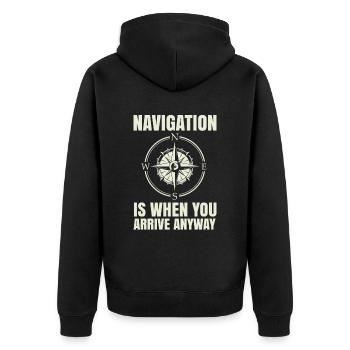 La navigation est pour les amateurs de voile de toute façon, si vous - Veste à capuche bio Premium Unisexe - noir - Dos - Nico (187cm)