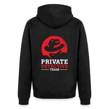 Équipe de détectives privés pour tous les résolveurs de crimes - Veste à capuche bio Premium Unisexe - noir - Dos - Nico (187cm)