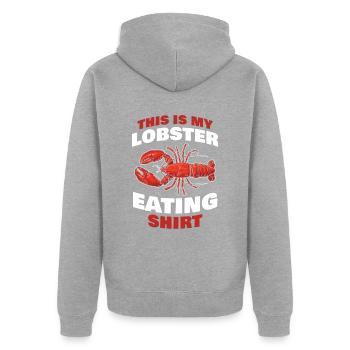 This is my seafood crustacean that - Unisex Premium Organic Zip Hoodie - heather grey - Back - Nico (187cm)