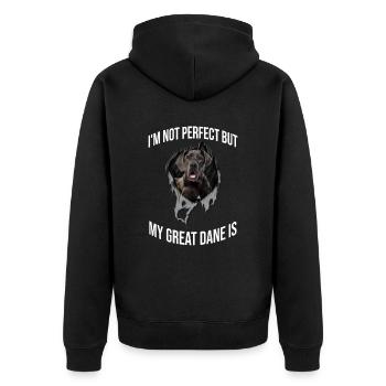 My Great Dane est parfait pour tout le monde - Veste à capuche bio Premium Unisexe - noir - Dos - Nico (187cm)
