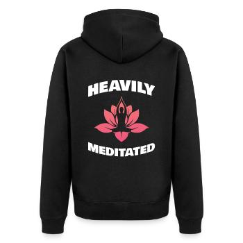 Stark Meditiert Für Die Genesung Narkotika-fan - Unisex Premium Bio Zip Hoodie - Schwarz - Hinten - Nico (187cm)