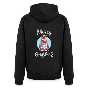 Joyeux Noël pour les fans de gnomes - Veste à capuche bio Premium Unisexe - noir - Dos - Nico (187cm)
