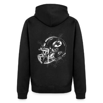 Casque de football américain Grunge Splash USA Sports - Veste à capuche bio Premium Unisexe - noir - Dos - Nico (187cm)