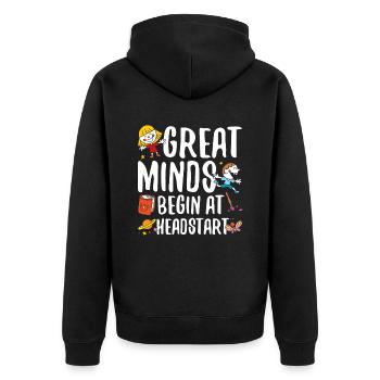 Les grands esprits commencent chez Headstart - Veste à capuche bio Premium Unisexe - noir - Dos - Nico (187cm)