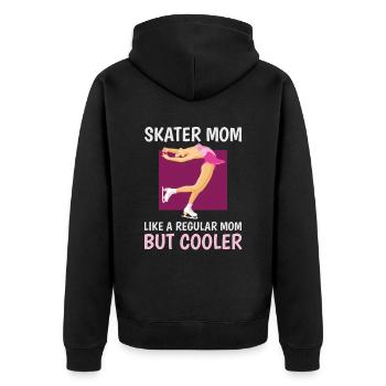 Skater Mom like a normal Mom - Unisex Premium Organic Zip Hoodie - black - Back - Nico (187cm)