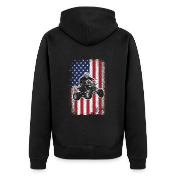 Ne pas everliner et parfumer pour tous les coureurs de quad - Veste à capuche bio Premium Unisexe - noir - Dos - Nico (187cm)