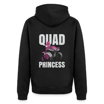 Quad Princess Für Alle Quad Racer Fans - Unisex Premium Bio Zip Hoodie - Schwarz - Hinten - Nico (187cm)